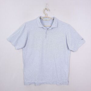 B Draddy Golf Polo Shirt Mens Blue Stripped Large Short Sleeve Pima Cotton Blend